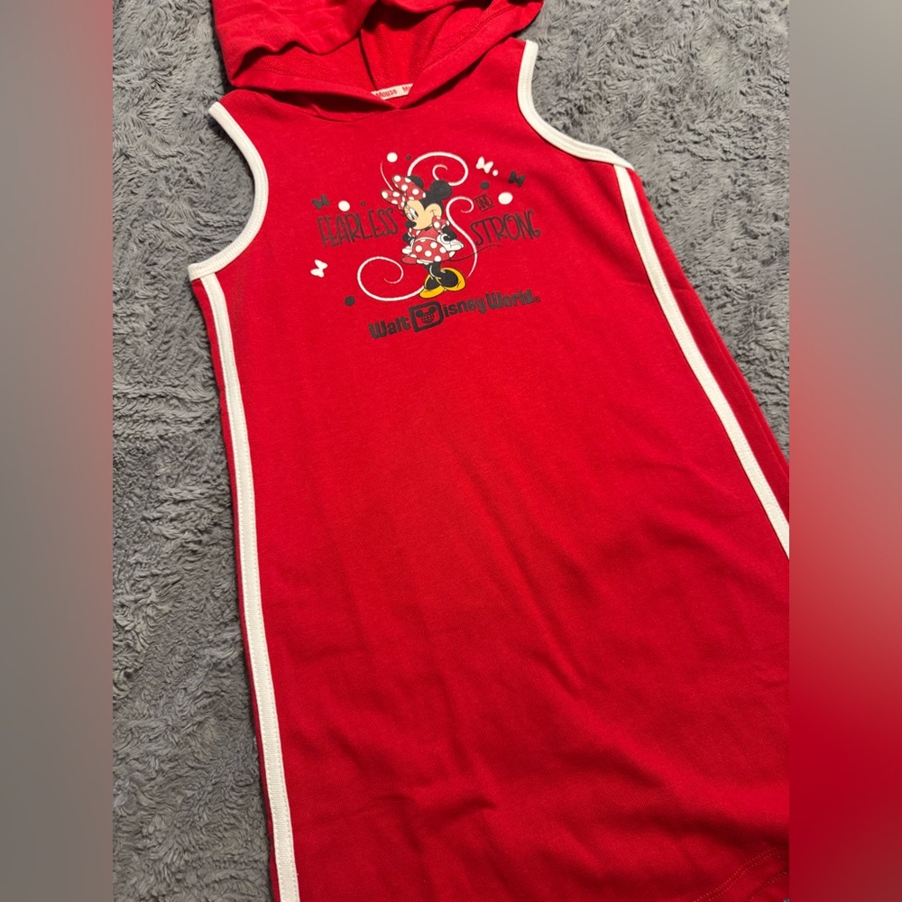 NWOT Minnie Mouse Sleeveless Hooded Dress size M  (8-10)